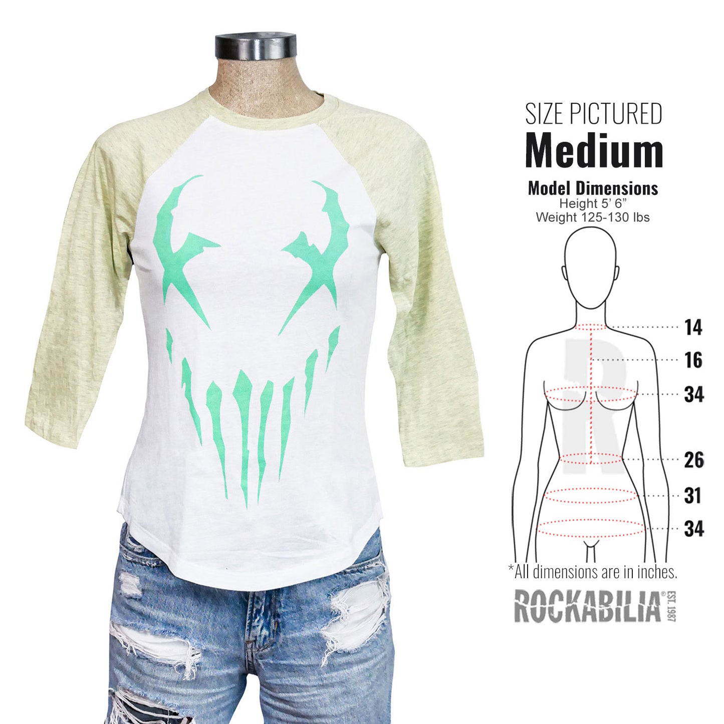 Mushroomhead Logo Raglan Junior Top Alt 3