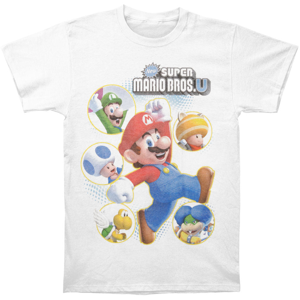 Mario Super Cast White T-shirt Front
