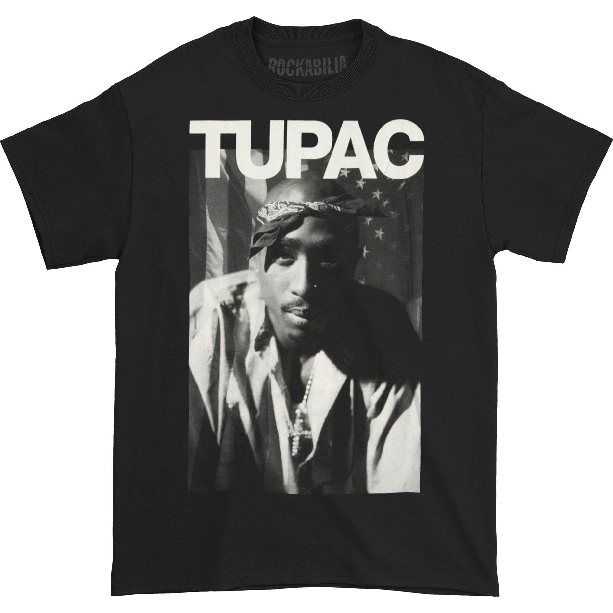 Tupac Stars & Stripes T-shirt Front