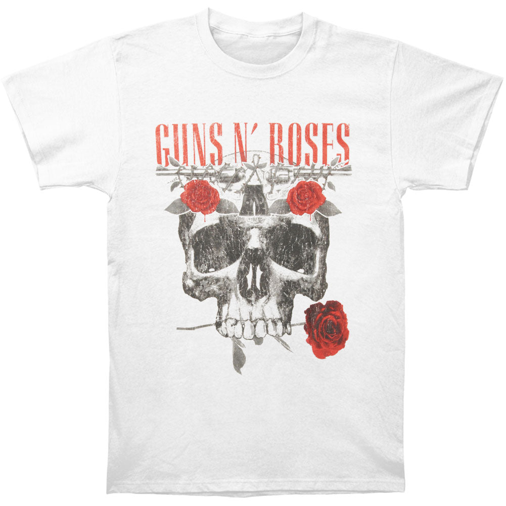 Guns N Roses Red Roses Super Soft Off-White (Only 2X Left) Slim Fit T-shirt Front