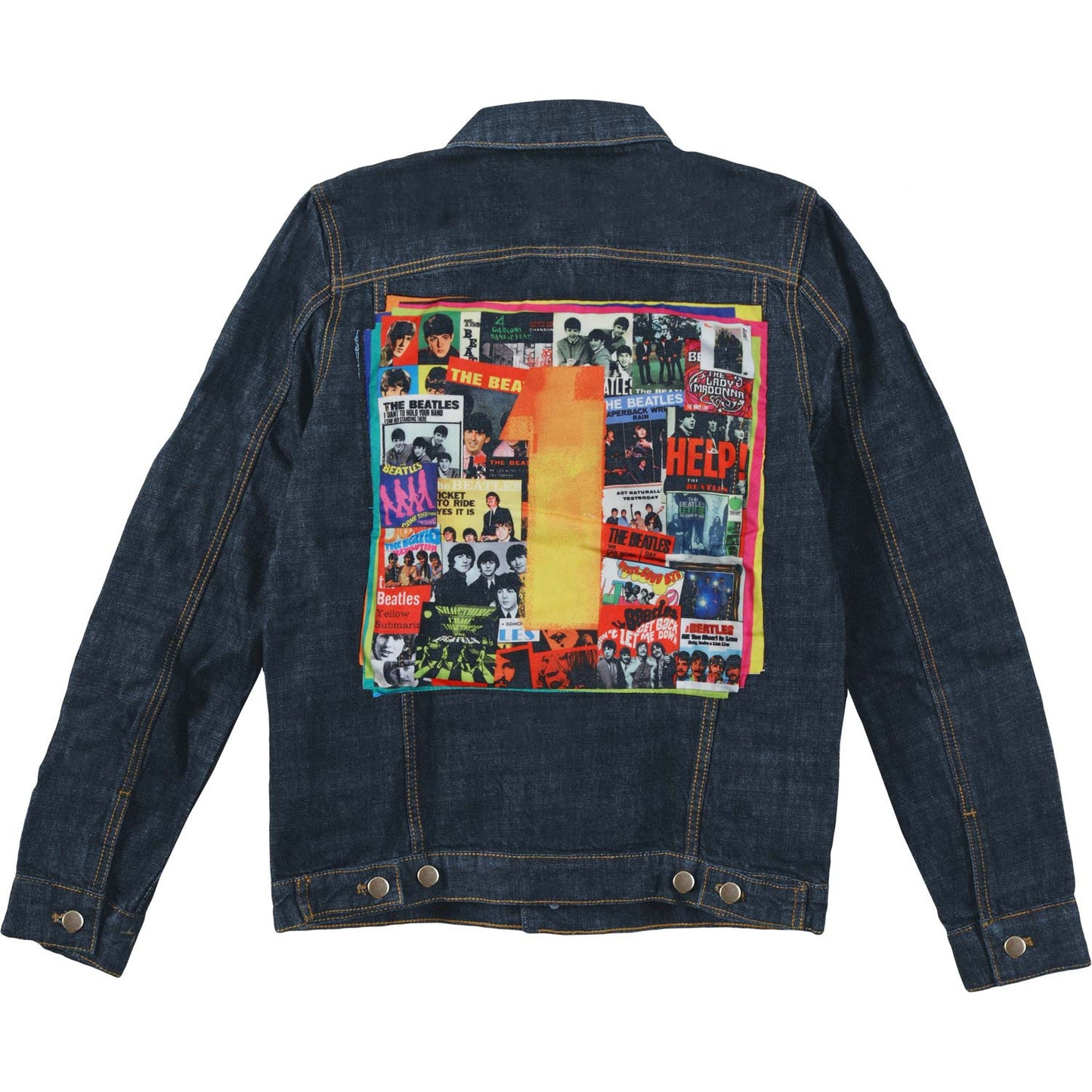 Beatles 1 Collage Denim Jacket (Only 2 LG Availiable) Runs A Bit Small. Denim Jacket Back