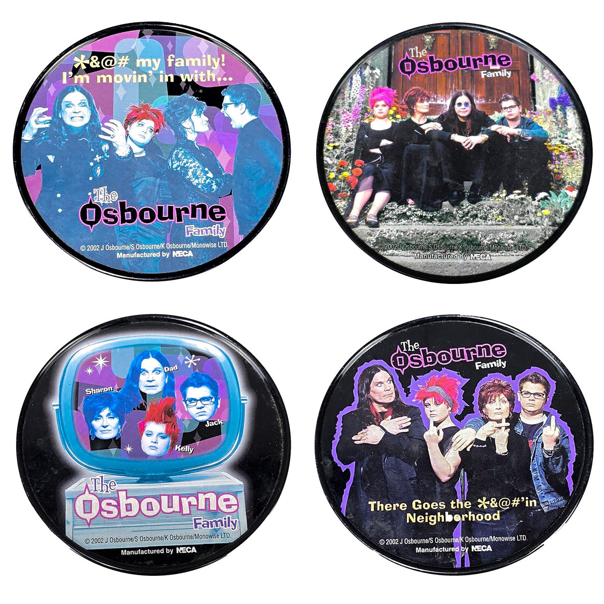 The Osbourne Family 4 Pc. Coaster Set Coaster Set Back
