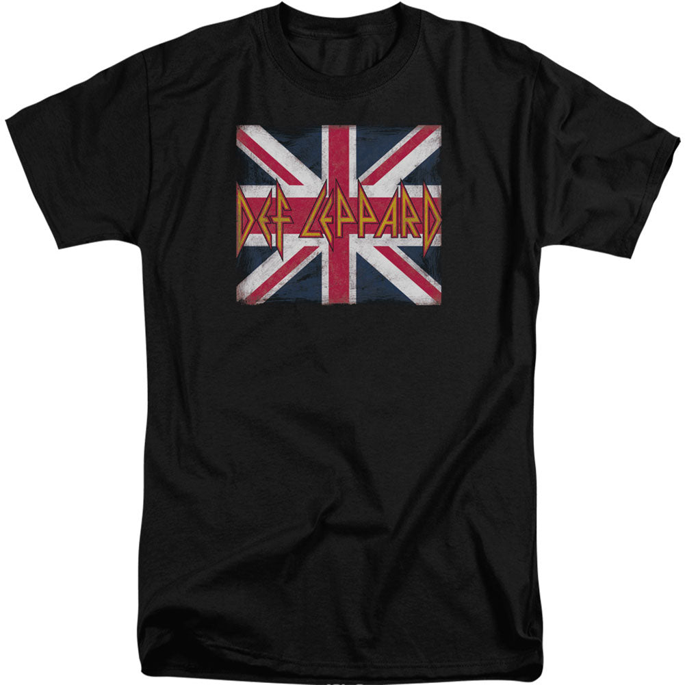 Def Leppard Union Jack Adult T-shirt Tall Front
