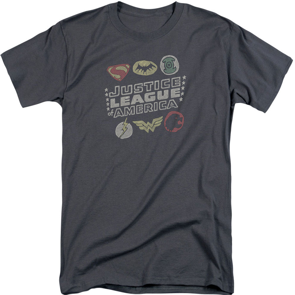 Justice League Of America Symbols Adult T-shirt Tall