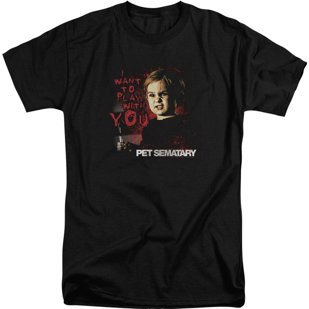 Pet Sematary I Want To Play Adult T-shirt Tall Front