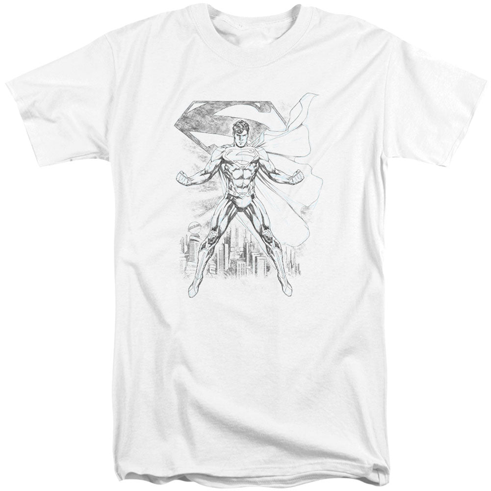 Superman Super Sketch Adult T-shirt Tall