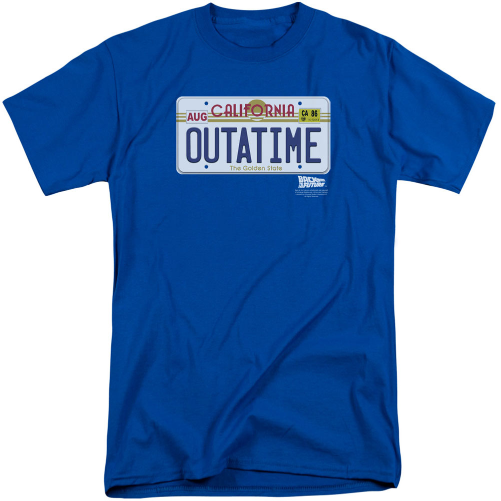Back To The Future Outatime Plate Adult T-shirt Tall