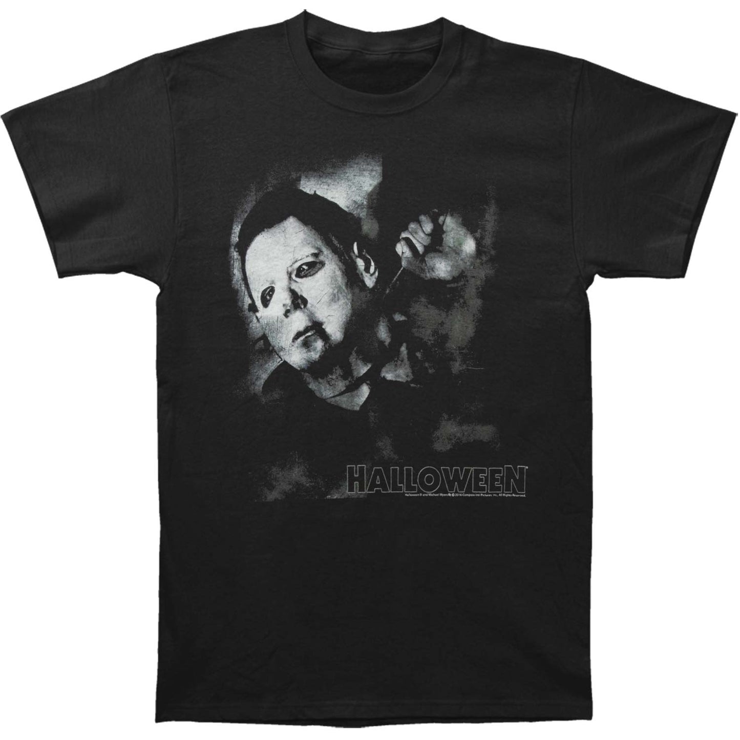 Halloween Needle Cracked Logo T-shirt Front