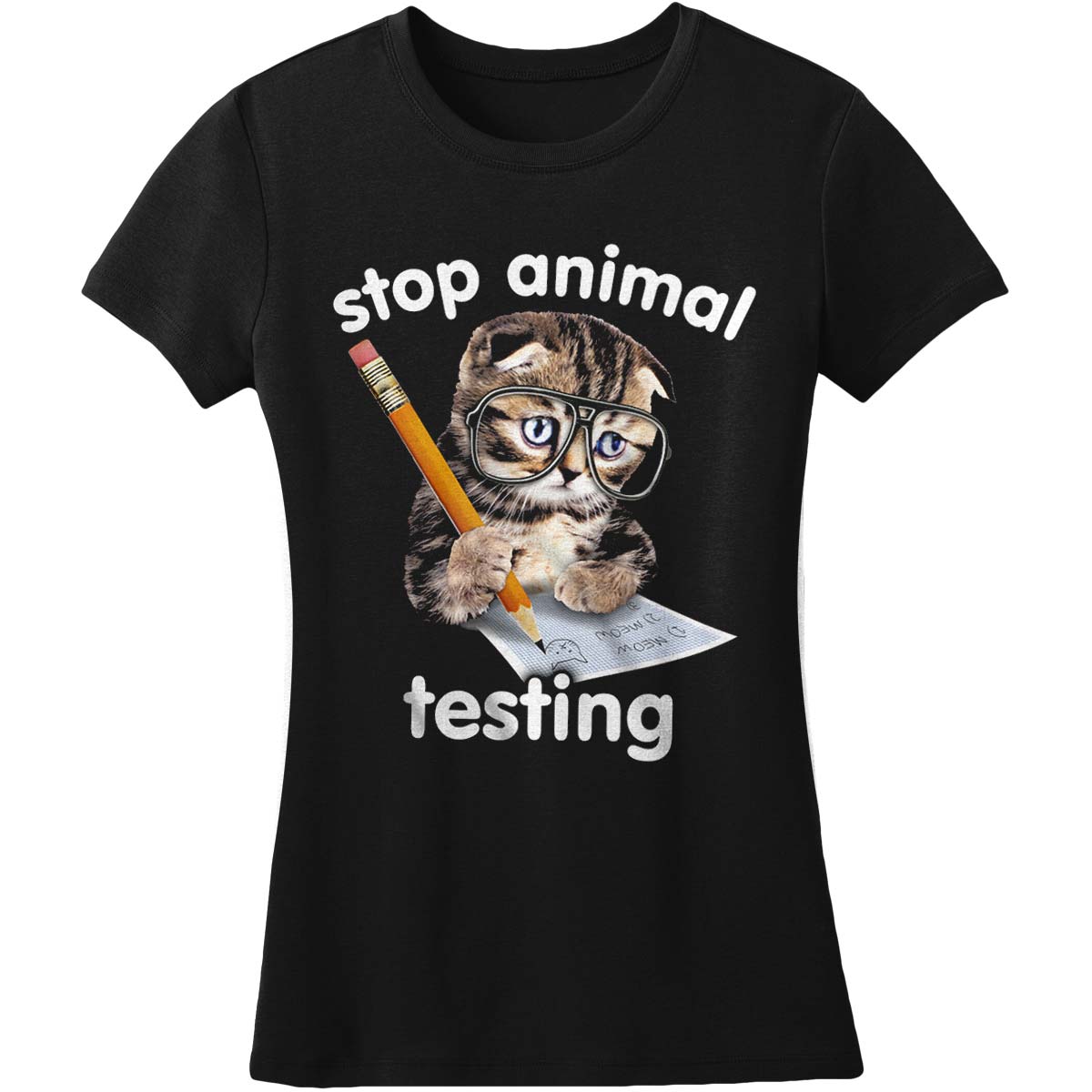 Humor Stop Animal Testing T-shirt Front