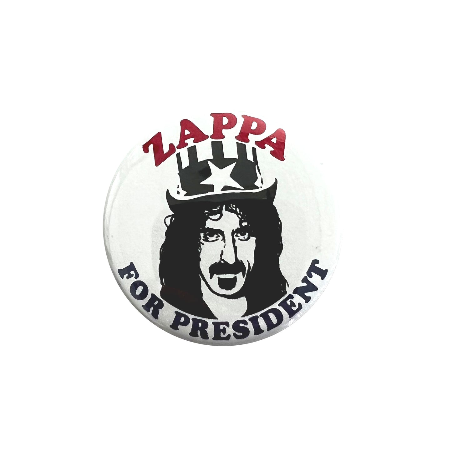 Frank Zappa For President Button Button Front
