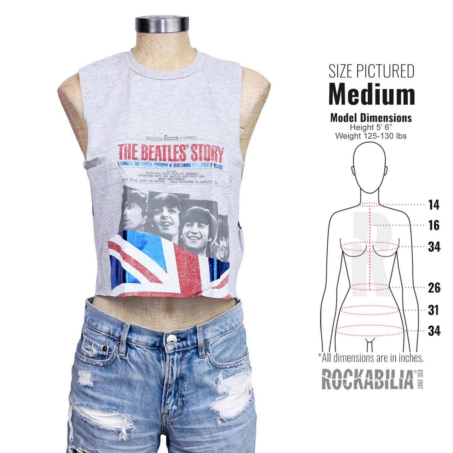 The Beatles Story (Cropped/Hotfix) Womens Tank Alt 3