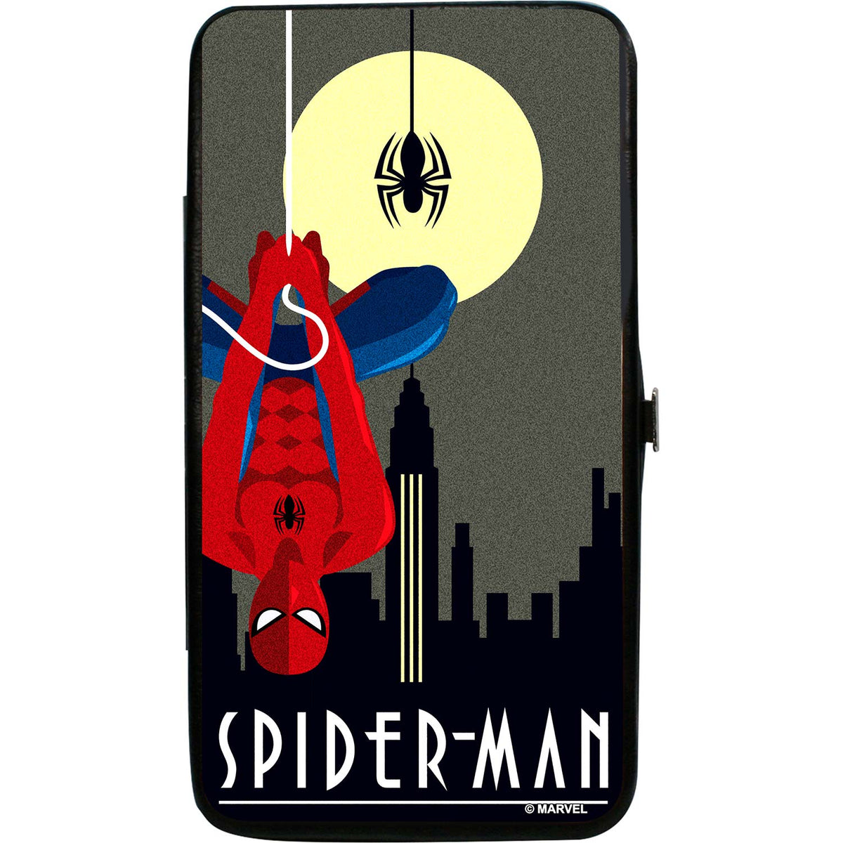 Marvel Comics Art Deco Full Moon Spider-Man Skyline Girls Wallet Back