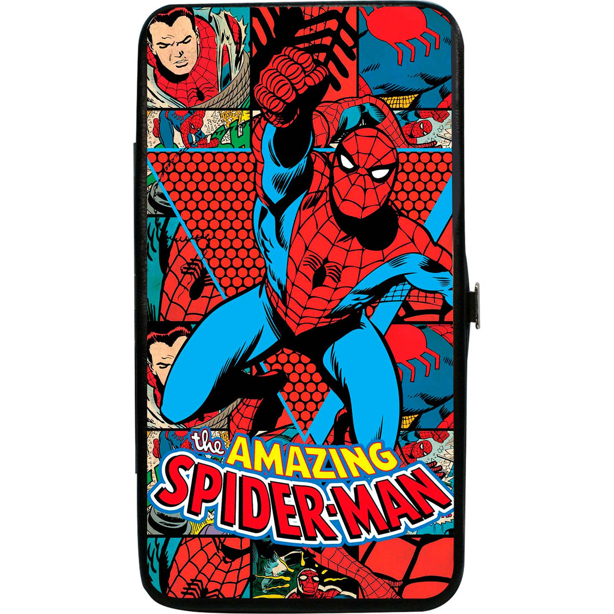 Marvel Comics The Amazing Spider-Man Action Pose/Retro Comic Blocks Girls Wallet Back