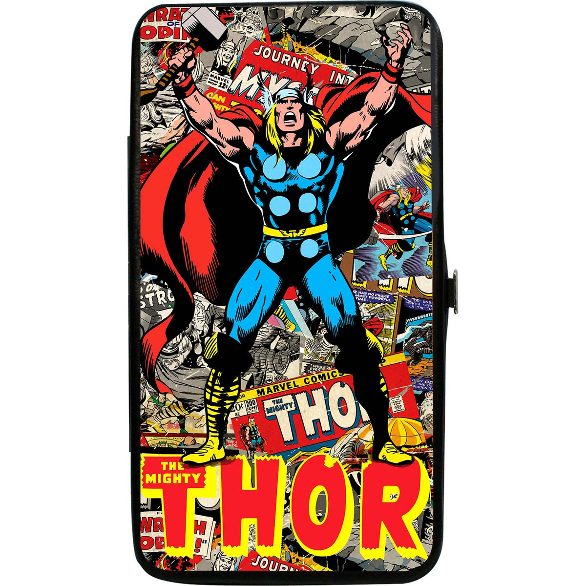 Marvel Comics The Mighty Thor Pose/Stacked Retro Comics Girls Wallet Back