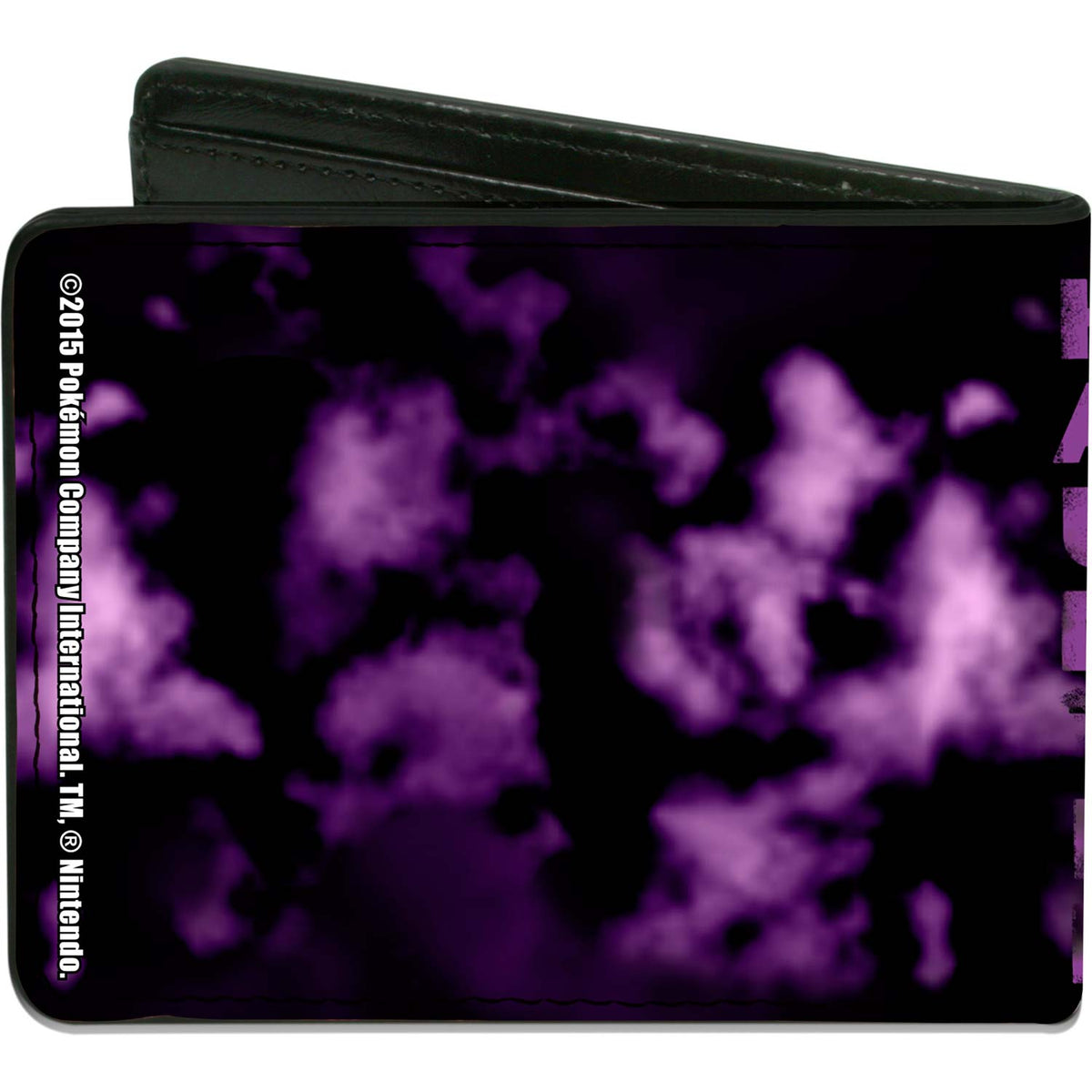 Pokemon Haunter Pose/Clouds Black/Purples Bi-Fold Back