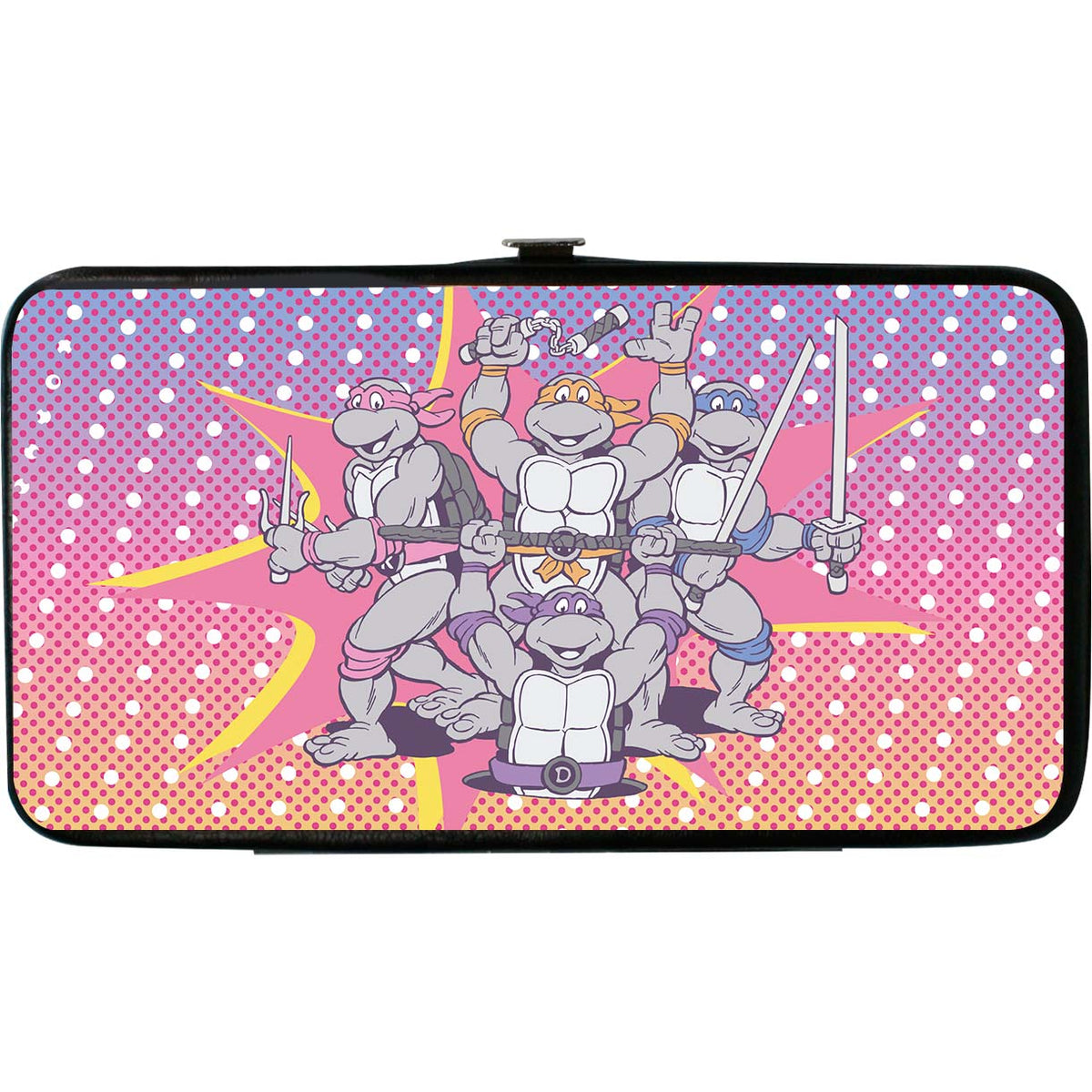 Classic Teenage Mutant Ninja Turtles Group Pose I "Heart" Ninjas Multi Past Girls Wallet Front