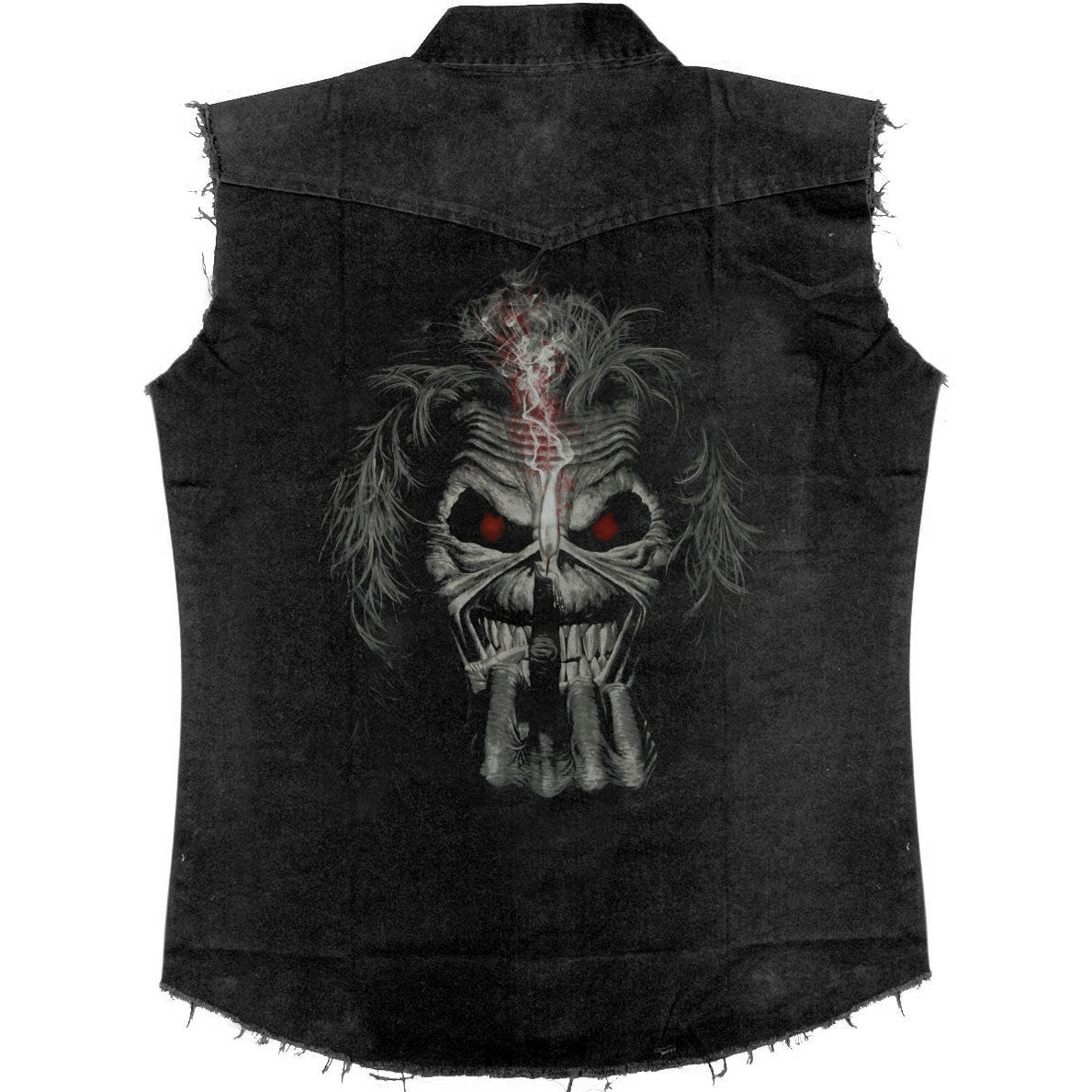 Iron Maiden Eddie Candle Finger Work Shirt Back