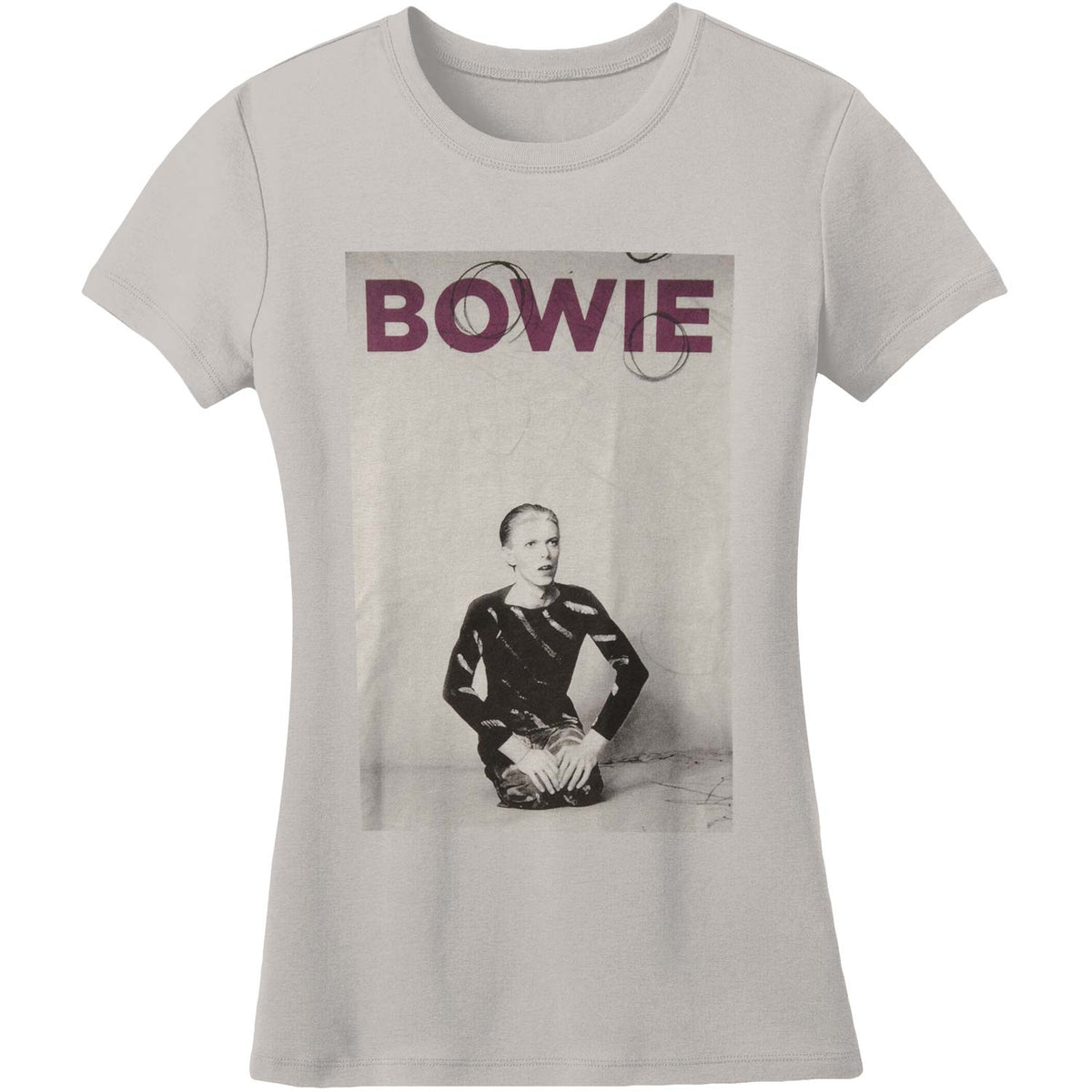 David Bowie Kneeling Soft Junior Top Front