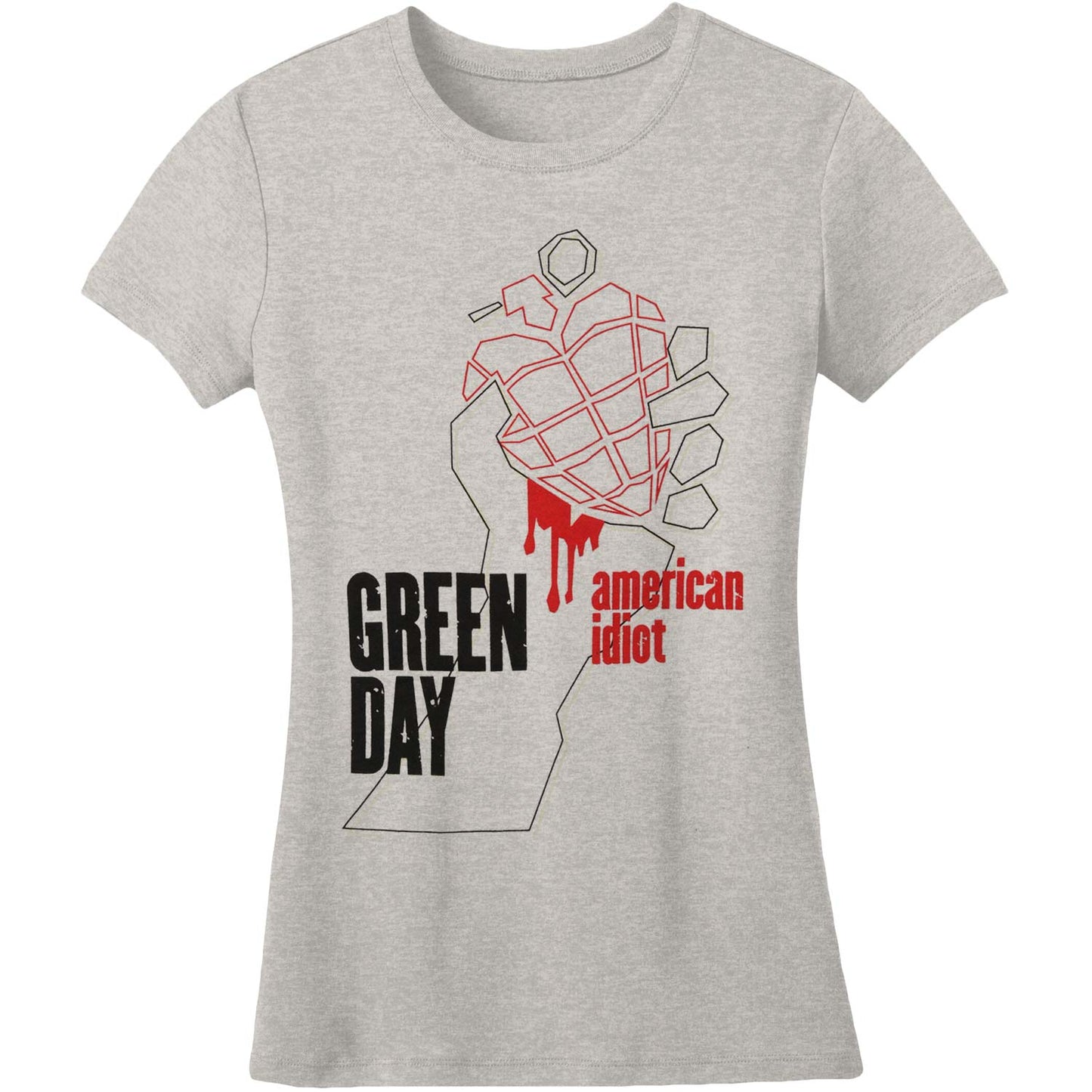 Green Day American Idiot Outline Grenade Soft Junior Top Front