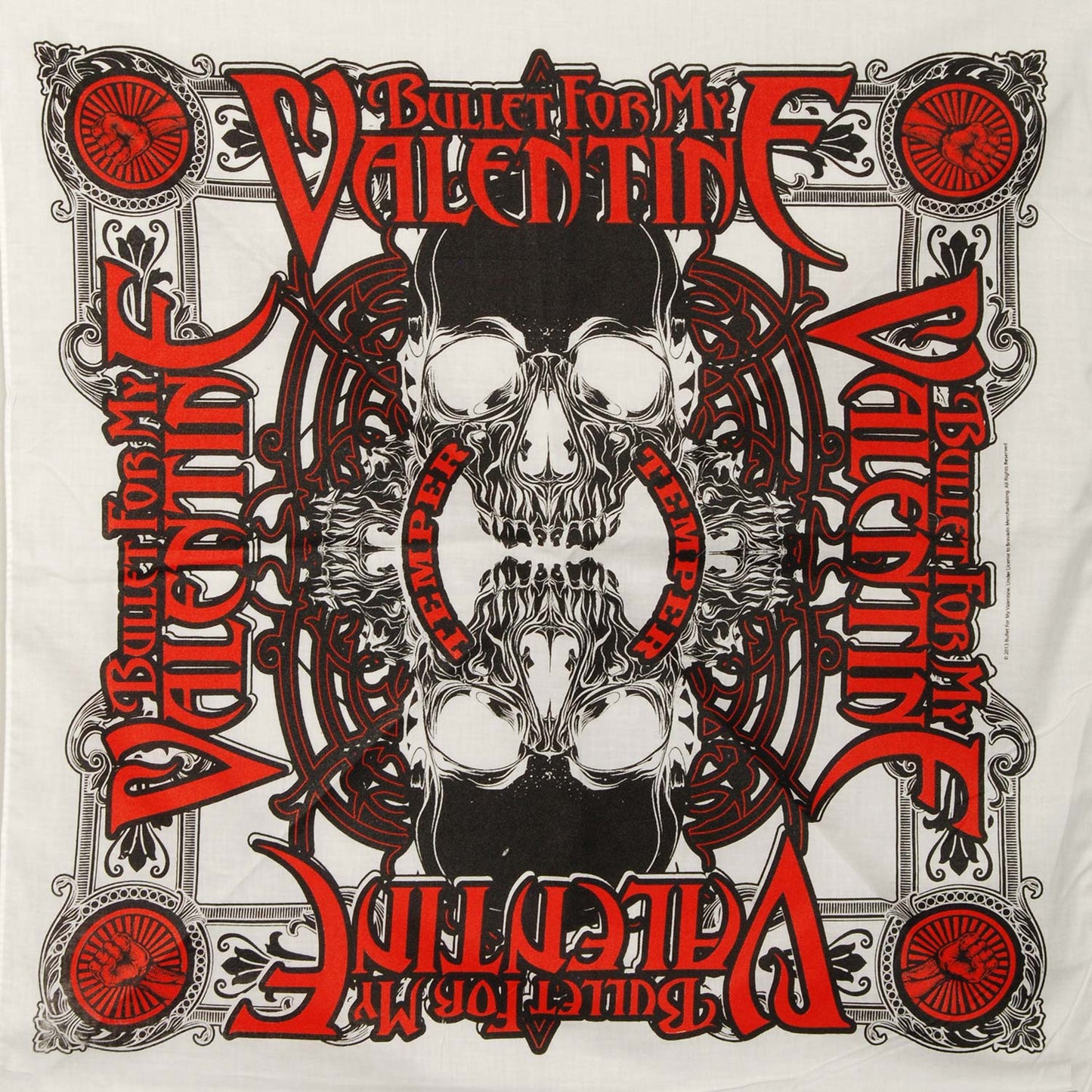 Bullet For My Valentine Temper Bandana Front