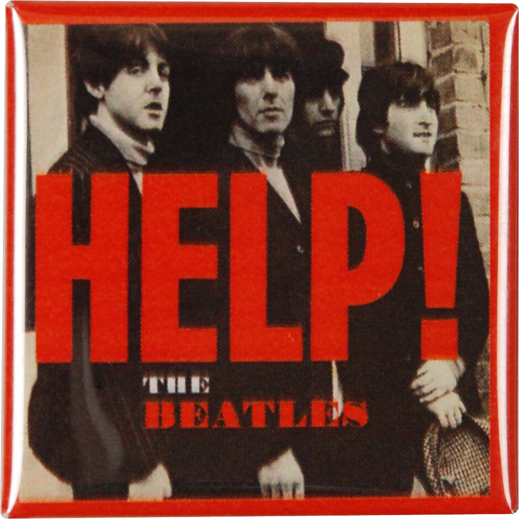 Beatles Help! Pewter Pin Badge Front