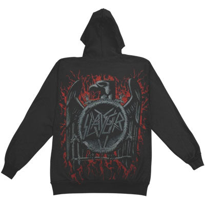 Slayer Bloody Shield All Over Print Zippered Hooded Sweatshirt Back