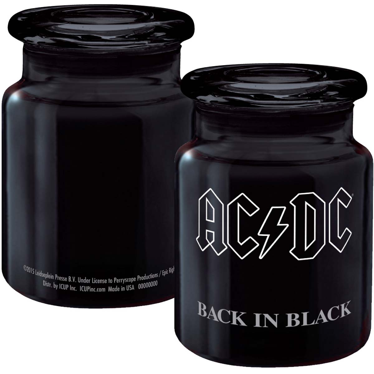 AC/DC Back In Black Glassware Front