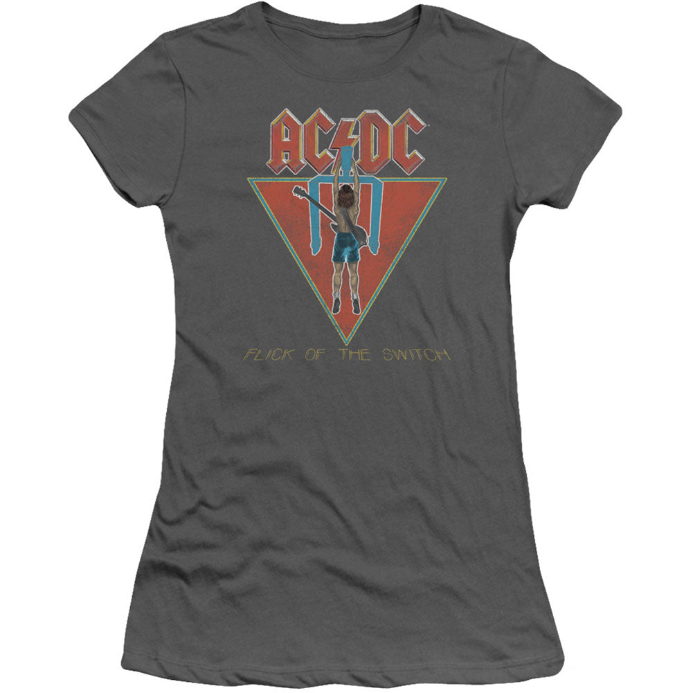 AC/DC Flick Of The Switch Cap Sleeve Junior Top Front