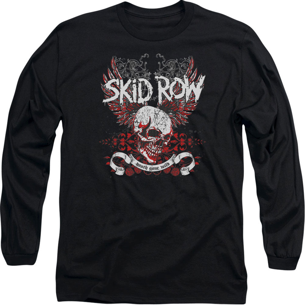 Skid Row Winged Skull Long Sleeve Front