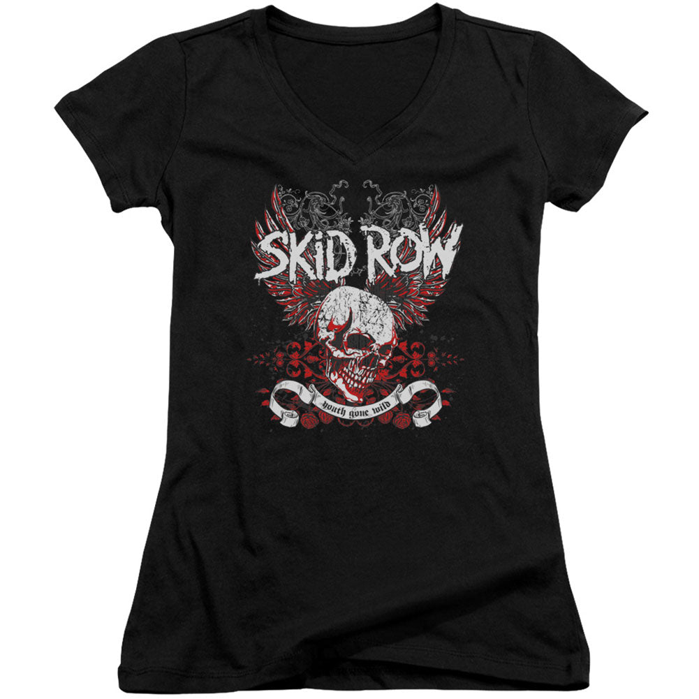 Skid Row Winged Skull Cap Sleeve Junior Top