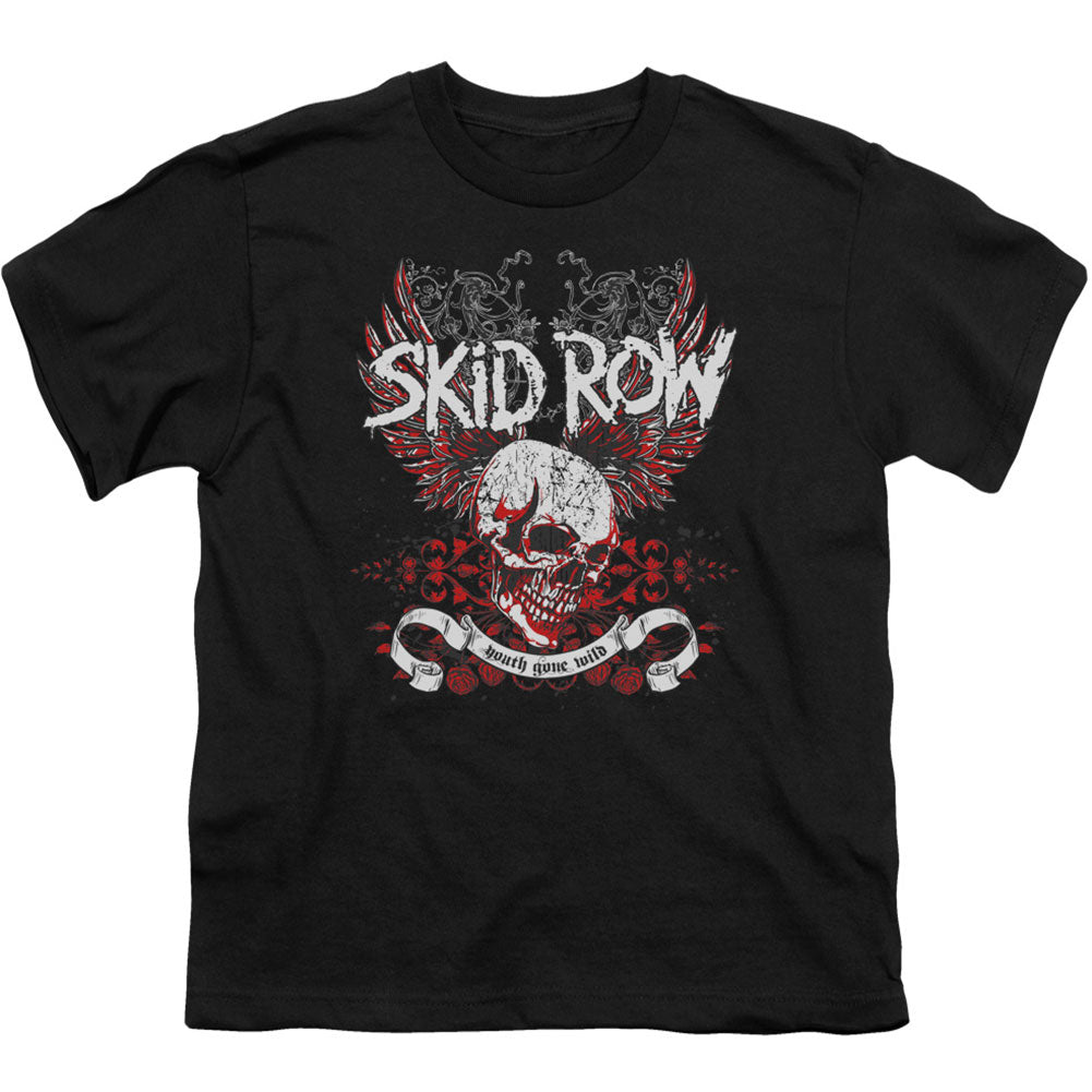 Skid Row Winged Skull Youth T-shirt