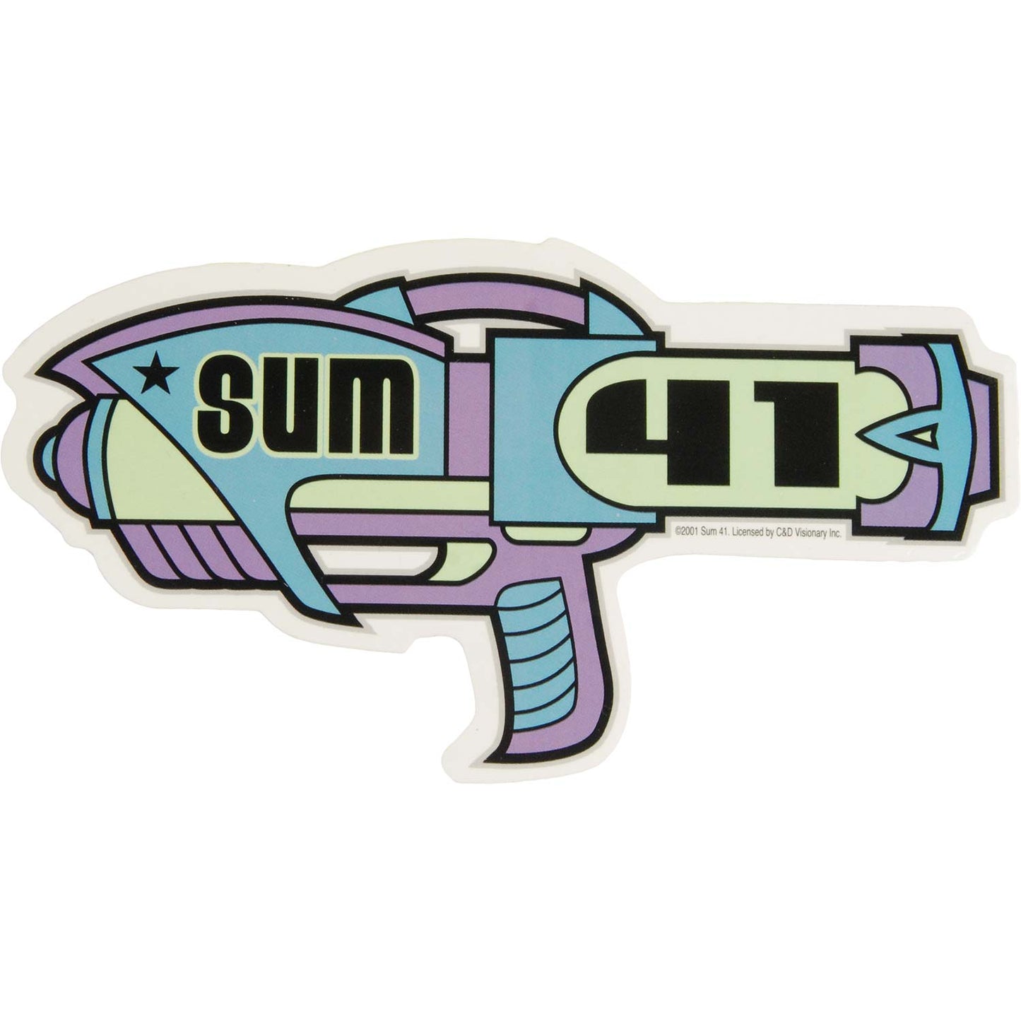 Sum 41 Ray Gun Logo (5.75" x 3") Sticker Front