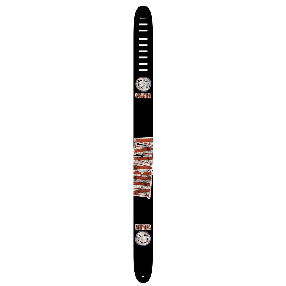 Nirvana Smiley Face Guitar Strap Front