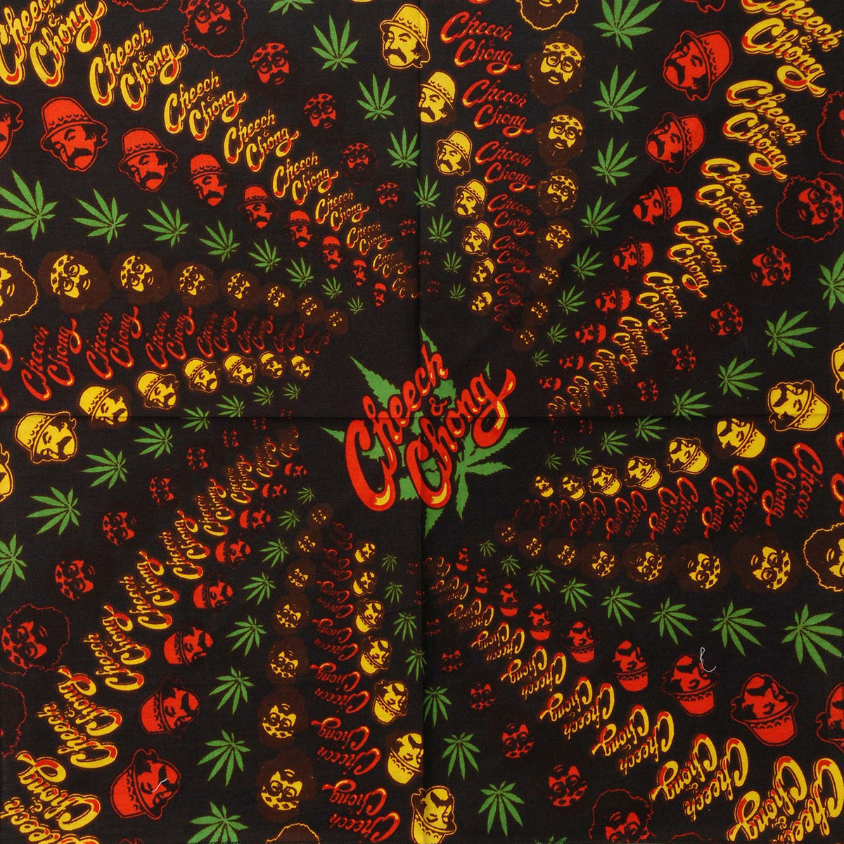 Cheech & Chong Rasta Spiral Bandana Front