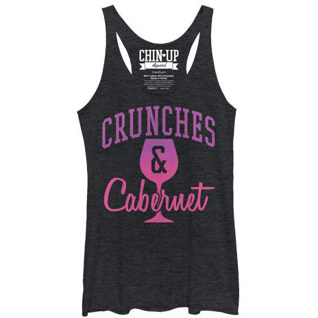 Chin Up Crunch Cab - Heather - Racerback Womens Tank