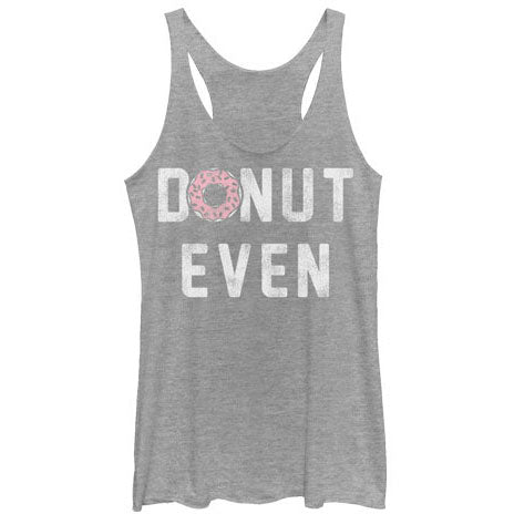 Chin Up Donut Even - Heather - Racerback Womens Tank