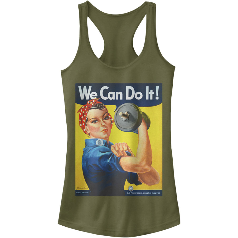 Chin Up Rosie Lifts - Racerback Womens Tank