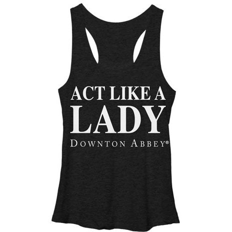 Downton Abbey LAdy - Heather - Racerback Womens Tank