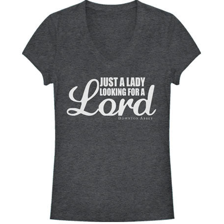 Downton Abbey Lord - Heather - Deep V-Neck Junior Top Front