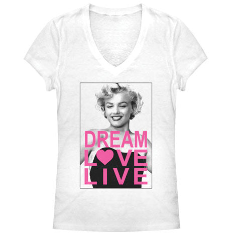 Marilyn Monroe Dream - Deep V-Neck Junior Top Front
