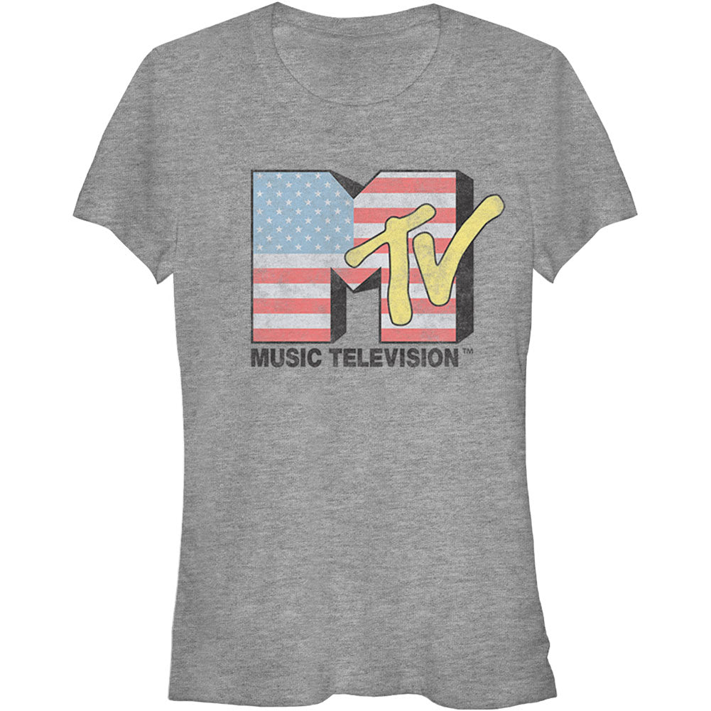 MTV New Flag - Heather Junior Top Front