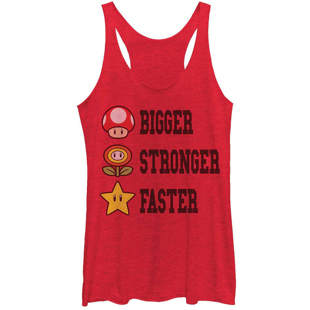 Nintendo Extra Power - Heather - Racerback Womens Tank