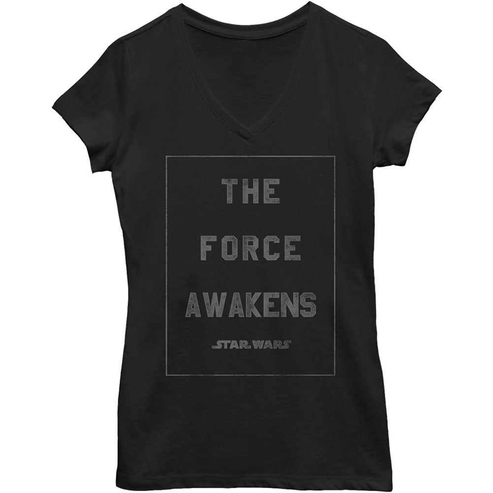 Star Wars Heroine Awakens - Deep V-Neck Junior Top Front