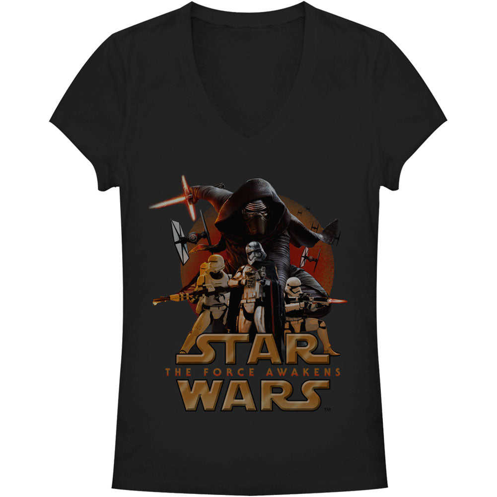 Star Wars New Poster - Deep V-Neck Junior Top Front