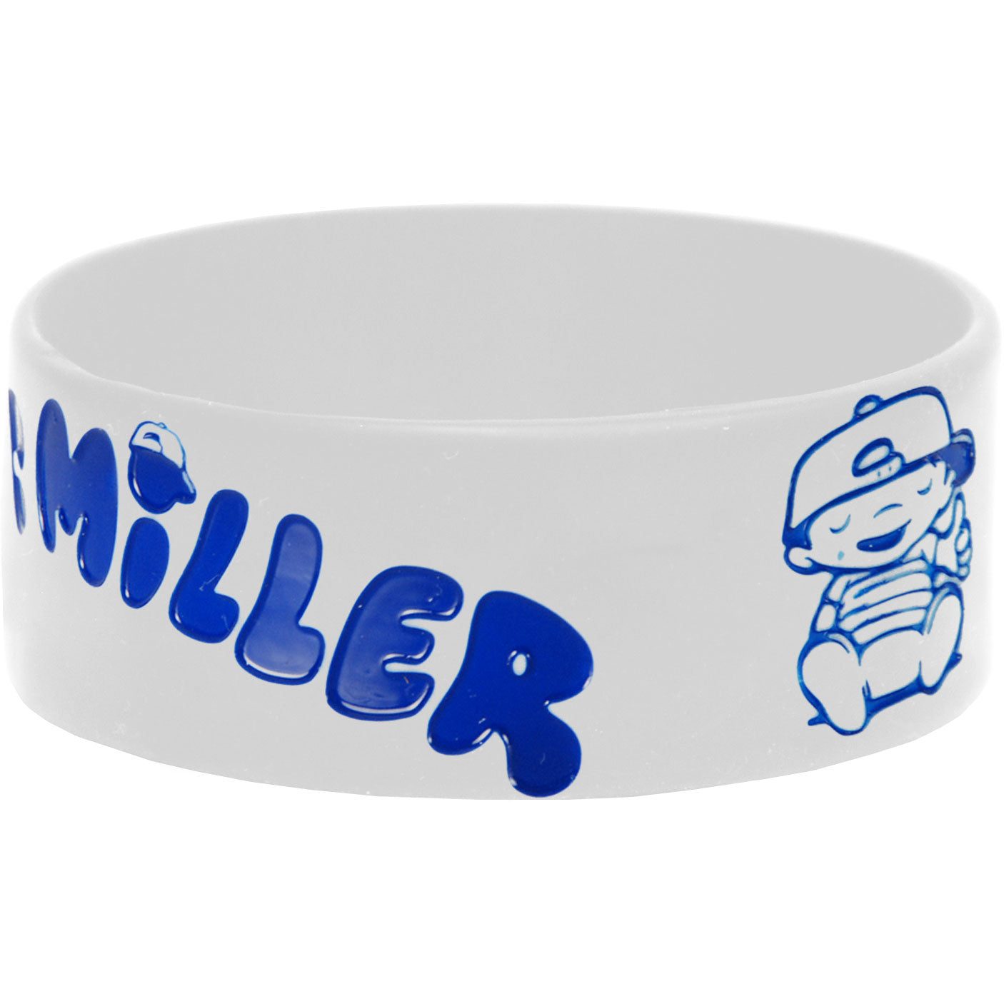 Mac Miller Blue Boy Rubber Bracelet Back