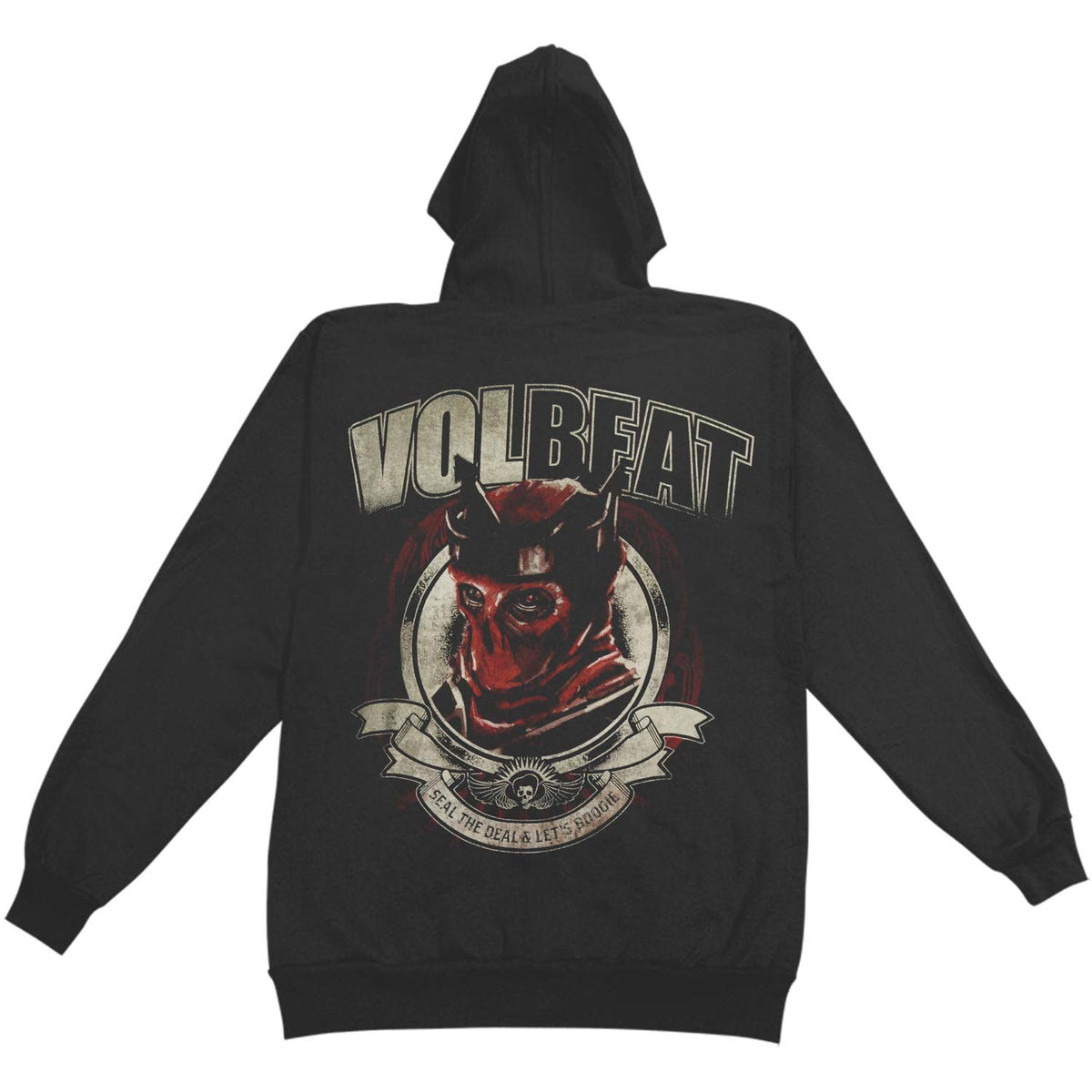 Volbeat Red King Hooded Sweatshirt Back