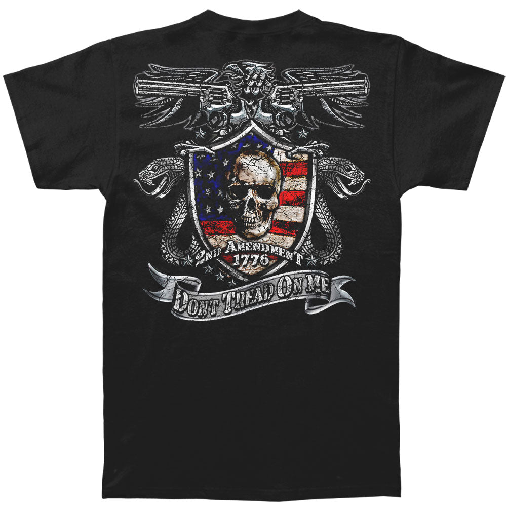 Novelty 2Nd Amendment Dont Tread On Me Silver Foil T-shirt