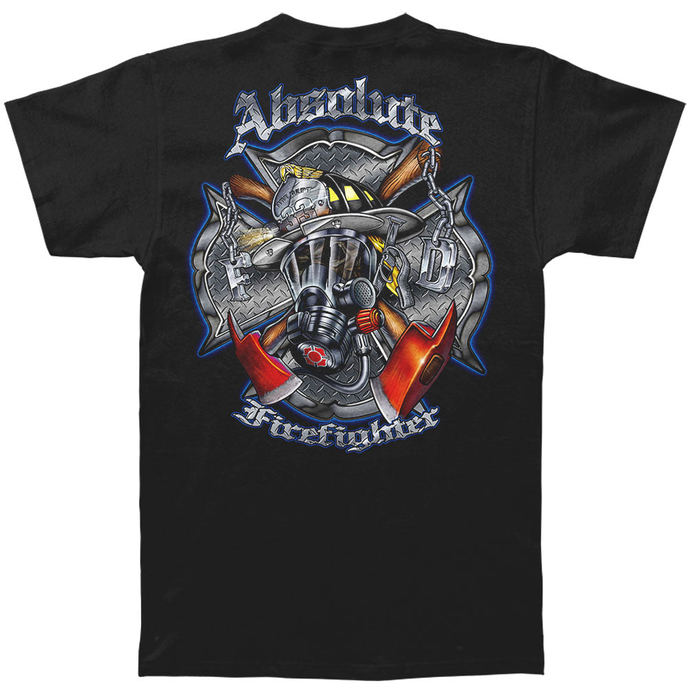Novelty Absolute Firefighter Gas Mask T-shirt Back