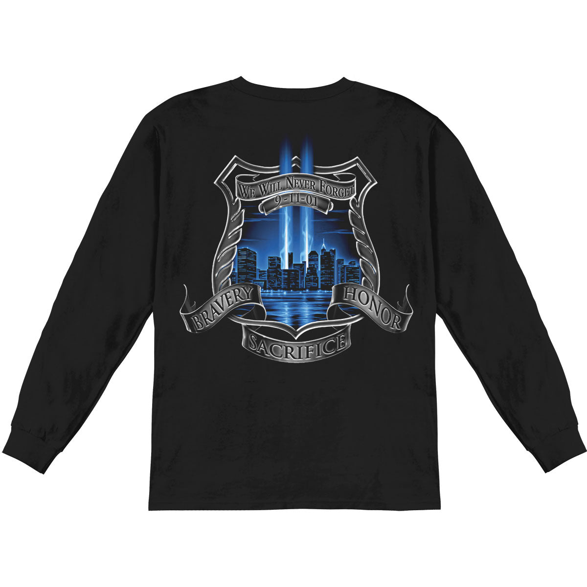 Novelty After Math High Honors Police Long Sleeve Back