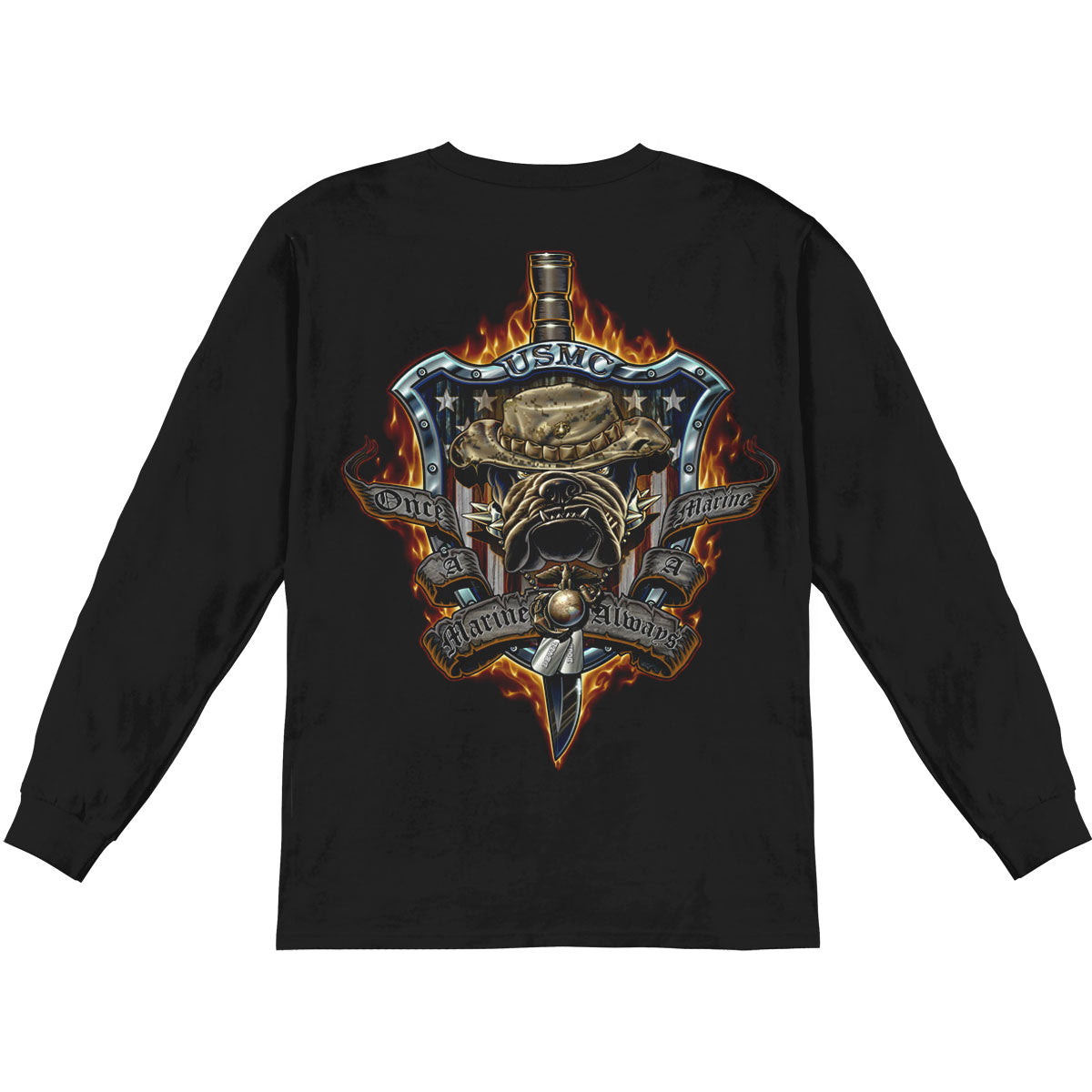 Novelty Alway A Marine Long Sleeve Back